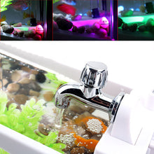 Load image into Gallery viewer, USB Desktop Mini Aquarium Ecosystem Fish Tank with LED Light LCD Display Screen and Clock Decoration with Pebbles Black/White Table Decor
