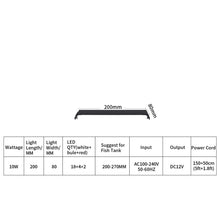 Load image into Gallery viewer, Full Spectrum Planted Aquarium LED Lighting Fish Tank Light Plants Growing Lights 20-60cm 110V-240V External Controller With Extendable Brackets Decoration Lamp
