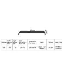 Load image into Gallery viewer, Full Spectrum Planted Aquarium LED Lighting Fish Tank Light Plants Growing Lights 20-60cm 110V-240V External Controller With Extendable Brackets Decoration Lamp
