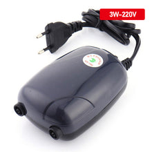Load image into Gallery viewer, Aquarium Air Pump Mini Oxygen Compressor for Fish Tank with Check Valve Tube Single Double Outlet Aquatic Accessories 220V 240V 3W 5W
