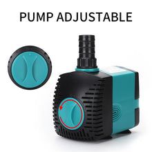 Load image into Gallery viewer, 3w 6w 10w 15w 25w Mute Aquarium Water Pump Ultra-Quiet Submersible Tank Fountain Side Suction Pump Energy-Saving Adjustable Fish Pond Filter 220V-240V
