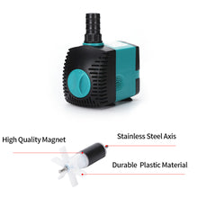 Load image into Gallery viewer, 3w 6w 10w 15w 25w Mute Aquarium Water Pump Ultra-Quiet Submersible Tank Fountain Side Suction Pump Energy-Saving Adjustable Fish Pond Filter 220V-240V
