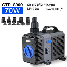Load image into Gallery viewer, 3800-16000L/h Multifunctional Aquarium Submersible Water Pump Waterproof Pond Filter System for Fish Tank Garden Fish Pond Fountain ECO 20/40/70/80/100/120/140W
