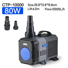 Load image into Gallery viewer, 3800-16000L/h Multifunctional Aquarium Submersible Water Pump Waterproof Pond Filter System for Fish Tank Garden Fish Pond Fountain ECO 20/40/70/80/100/120/140W
