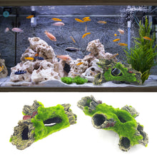 Load image into Gallery viewer, Aquarium Decoration Mountain View Resin Hollow Trunk Tree House Moss Hole Cave for Fish Tank Ornament Cave Landscaping Aquarium Rockery Wood Landscape
