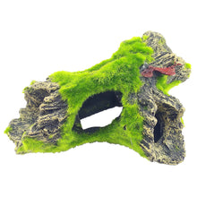 Load image into Gallery viewer, Aquarium Decoration Mountain View Resin Hollow Trunk Tree House Moss Hole Cave for Fish Tank Ornament Cave Landscaping Aquarium Rockery Wood Landscape

