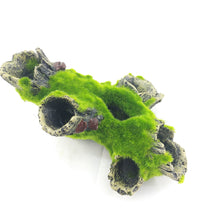 Load image into Gallery viewer, Aquarium Decoration Mountain View Resin Hollow Trunk Tree House Moss Hole Cave for Fish Tank Ornament Cave Landscaping Aquarium Rockery Wood Landscape
