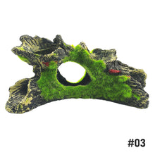 Load image into Gallery viewer, Aquarium Decoration Mountain View Resin Hollow Trunk Tree House Moss Hole Cave for Fish Tank Ornament Cave Landscaping Aquarium Rockery Wood Landscape
