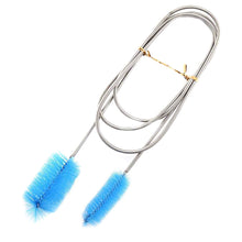 Load image into Gallery viewer, Aquarium Cleaning Brush Stainless Steel Flexible Bent Tube Brush Water Air Tube Pipe Hose Cleaner Fish Tank Accessories
