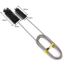 Load image into Gallery viewer, Aquarium Cleaning Brush Stainless Steel Flexible Bent Tube Brush Water Air Tube Pipe Hose Cleaner Fish Tank Accessories
