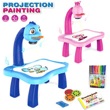 Load image into Gallery viewer, Kids Projector Drawing Table Painting Board Desk Multifunctional Writing Arts Crafts Educational Projection Machine Drawing Toy
