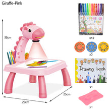Load image into Gallery viewer, Kids Projector Drawing Table Painting Board Desk Multifunctional Writing Arts Crafts Educational Projection Machine Drawing Toy
