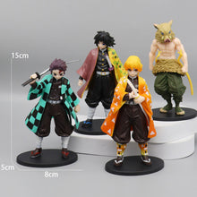 Load image into Gallery viewer, Anime 16CM Demon Slayer Kimetsu no Yaiba Figure Kamado Tanjirou Action Figure Agatsuma Zenitsu Nezuko Warrior PVC Model Toys
