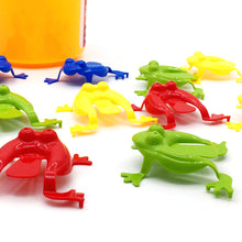 Load image into Gallery viewer, 12pcs Jumping Frogs Toys with Bucket hildren Finger Action Training Toy Birthday Party Favors Little Gifts
