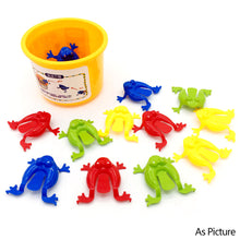 Load image into Gallery viewer, 12pcs Jumping Frogs Toys with Bucket hildren Finger Action Training Toy Birthday Party Favors Little Gifts
