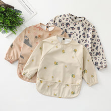 Load image into Gallery viewer, Print Children Bibs Food Eating Apron Kid Painting Smock Infant Long Sleeve Waterproof Bib for Baby Breakfast Lunch Dinner Feeding

