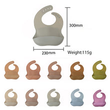 Load image into Gallery viewer, Baby Silicone Bib Infant Waterpoof Feeding Bibs Adjustable Saliva Towel Toddler Boys Girls Aprons
