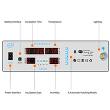 Load image into Gallery viewer, Dual Power 12V/220V Full Automatic Egg Incubator 12 Eggs Hatchery Egg Hatchers Incubator Brooder Chicken Automatic Eggs Incubator Bird Quail Brooder
