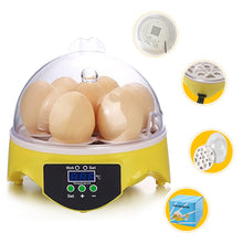 Load image into Gallery viewer, Mini 7 Egg Incubator Poultry Incubator Brooder Digital Temperature Control Egg Incubator Hatcher for Chicken Bird Egg
