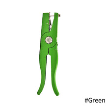 Load image into Gallery viewer, Farm Animal Ear Tag Pliers Green Metal Ear Thorn Tongs Swine Sheep Pig Cow Goat Rabbit Identification Tool
