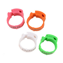 Load image into Gallery viewer, 100PCS Chicken Foot Ring Marker Adjustable Size 1-100 Number Poultry Leg Label Buckle Ring for Farm Chick Duck Goose Suplies
