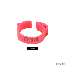 Load image into Gallery viewer, 100PCS Chicken Foot Ring Marker Adjustable Size 1-100 Number Poultry Leg Label Buckle Ring for Farm Chick Duck Goose Suplies
