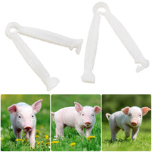 Load image into Gallery viewer, 100Pcs Disposable Livestock Umbilical Cord Clip Farm Animal Umbilical Stalk Clamp Piglet Lamb Calf Umbilical Cord Clipper Farm Supplies
