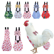 Load image into Gallery viewer, Pet Hen Diaper Goose Chicken Duck Poultry Diaper Clothes Reusable Washable Costume Diaper with Bow Knot Chicken Supplies
