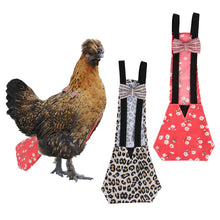 Load image into Gallery viewer, Pet Goose Diaper Hen Chicken Duck Poultry Diaper Clothes Reusable Washable Costume Diaper with Bow Knot Goose Supplies
