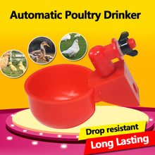 Load image into Gallery viewer, Automatic Poultry Drinker Chicken Duck Drinking Feeder Hanging Water Cup Drinking Bowls Livestock Drinking Dispenser Tools Farm Supplies
