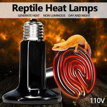 Load image into Gallery viewer, Reptile Heat Lamps Snake Tortoises Lizard Amphibian Heating Bulb Infrared Ceramic Lamp 110V 25w/50W/75W/100W/150W/200W Heating Equipment
