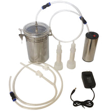 Load image into Gallery viewer, Durable Stainless Steel 2L Electric Pulse Milking Machine Tools with Adjustable Suction Goat Sheep Milk Tray for Farm
