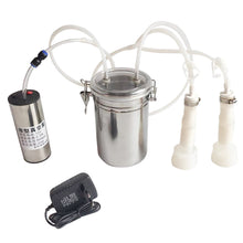 Load image into Gallery viewer, Durable Stainless Steel 2L Electric Pulse Milking Machine Tools with Adjustable Suction Goat Sheep Milk Tray for Farm
