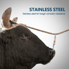 Load image into Gallery viewer, Stainless Steel Pierce Free Cow Nose Ring Automatic Cattle Binding Nose Buckle Tool Nose Clamp with Spring Farm Supplies
