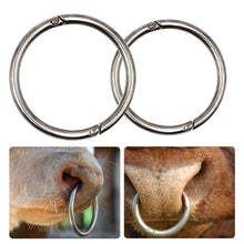 Load image into Gallery viewer, Carbon Steel Cow Ox Nose Ring Farm Cow Cattle Nose Clip Piercing Cow Nose Clamp Farm Livestock Supplies
