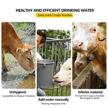 Load image into Gallery viewer, 304 Stainless Steel Water Bowl with Drain Hole for Cow Farm Cattle Horse Goat Sheep Automatic Water Feeder Farm Supplies
