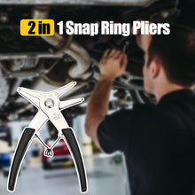 Load image into Gallery viewer, Multifunction 2-in-1 DIY Snap Spring Ring Circlip Removal Install Plier Tool Internal External Ring Remover Retaining Snap Ring Pliers
