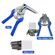 Load image into Gallery viewer, Poultry Cage Pliers with Nails Farm Chicken Rabbit Bird Cage Fastening Clamps Nails Installation Kit Tools
