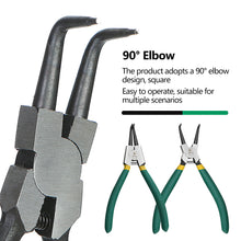 Load image into Gallery viewer, 7 Inch Circlip and Snap Ring Pliers Internal External Straight Curved Retain Snap Ring Pliers Bent Pliers Multifunctional Crimp Tool 175mm

