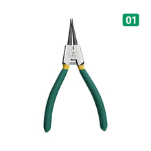 Load image into Gallery viewer, 7 Inch Circlip and Snap Ring Pliers Internal External Straight Curved Retain Snap Ring Pliers Bent Pliers Multifunctional Crimp Tool 175mm
