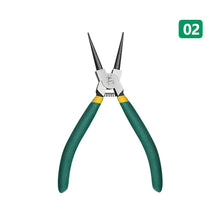 Load image into Gallery viewer, 7 Inch Circlip and Snap Ring Pliers Internal External Straight Curved Retain Snap Ring Pliers Bent Pliers Multifunctional Crimp Tool 175mm
