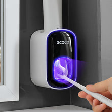 Load image into Gallery viewer, Automatic Bathroom Toothpaste Squeezer Toothpaste Dispenser Dust-proof Toothbrush Holder Wall Mount Stand Bathroom Accessories
