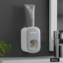 Load image into Gallery viewer, Automatic Bathroom Toothpaste Squeezer Toothpaste Dispenser Dust-proof Toothbrush Holder Wall Mount Stand Bathroom Accessories
