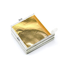 Load image into Gallery viewer, 100pcs 9x9cm Art Craft Design Paper Sheets Practical Pure Shiny Gold Silver Rose gold Leaf for Gilding DIY Craft Party Decoration
