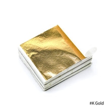 Load image into Gallery viewer, 100pcs 9x9cm Art Craft Design Paper Sheets Practical Pure Shiny Gold Silver Rose gold Leaf for Gilding DIY Craft Party Decoration
