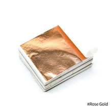 Load image into Gallery viewer, 100pcs 9x9cm Art Craft Design Paper Sheets Practical Pure Shiny Gold Silver Rose gold Leaf for Gilding DIY Craft Party Decoration
