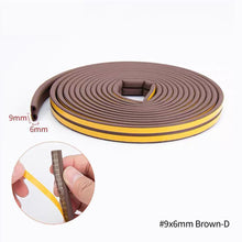 Load image into Gallery viewer, 10 Meters DIPE Self-adhesive Door And Window Sealing Strip Glass Window Anti-collision Rubber Strip Foam Sound Insulation Strip
