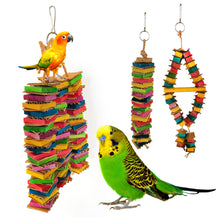 Load image into Gallery viewer, Parrot Bird Toy Wood Parrot Chew Toy Chewing Cardboard Destroy Birds Toy Bird Cage Decoration Bird Supplies
