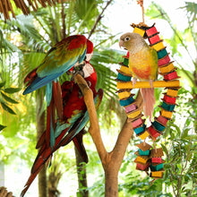 Load image into Gallery viewer, Parrot Bird Toy Wood Parrot Chew Toy Chewing Cardboard Destroy Birds Toy Bird Cage Decoration Bird Supplies
