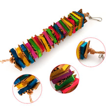 Load image into Gallery viewer, Parrot Bird Toy Wood Parrot Chew Toy Chewing Cardboard Destroy Birds Toy Bird Cage Decoration Bird Supplies
